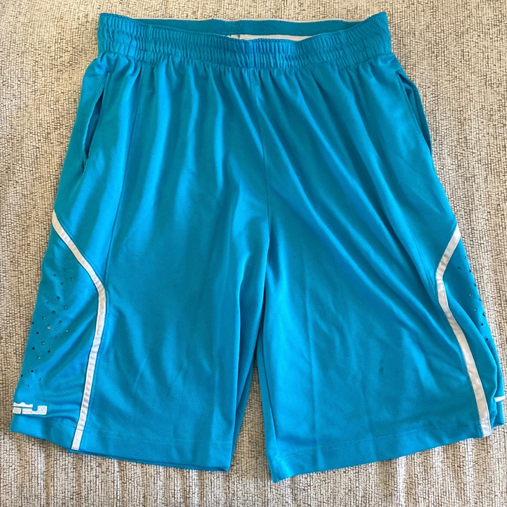 Nike Lebron MENS L Teal Shorts